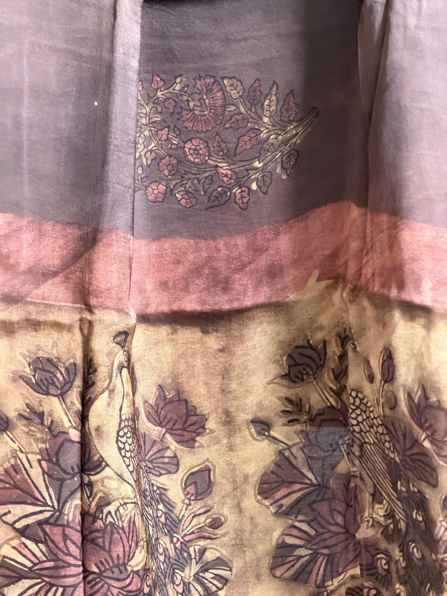 Tussar Modal Silk Suit Set with Nashpal Print