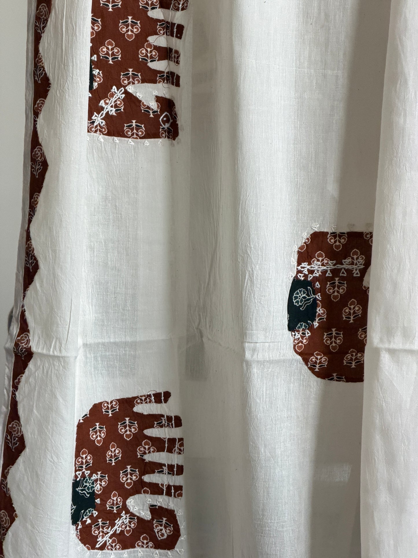 Ajrakh Suit Set with Appliqué Patchwork Dupatta