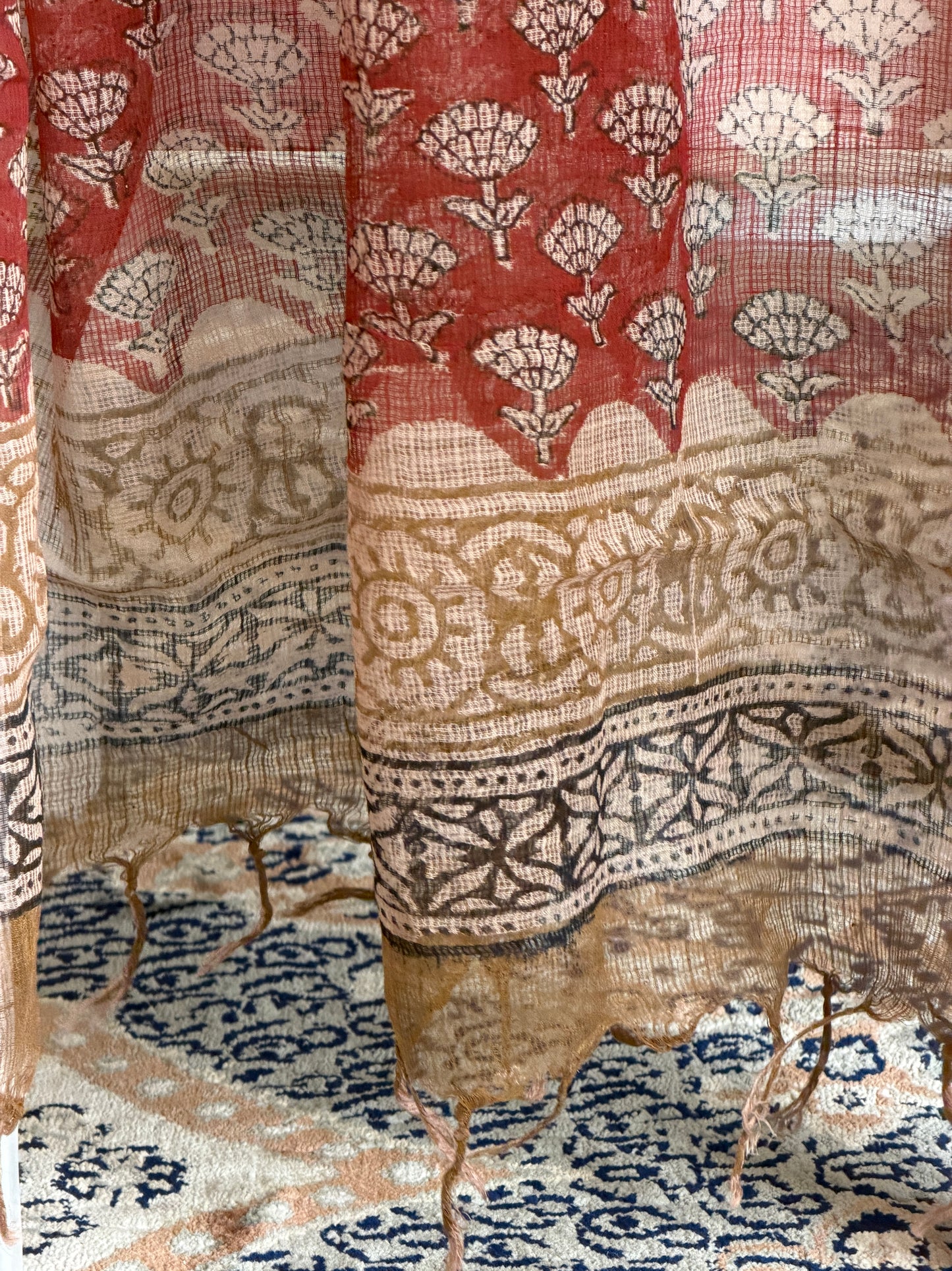 Pure Cotton Hand Block Printed Suit Set with Kota Dupatta