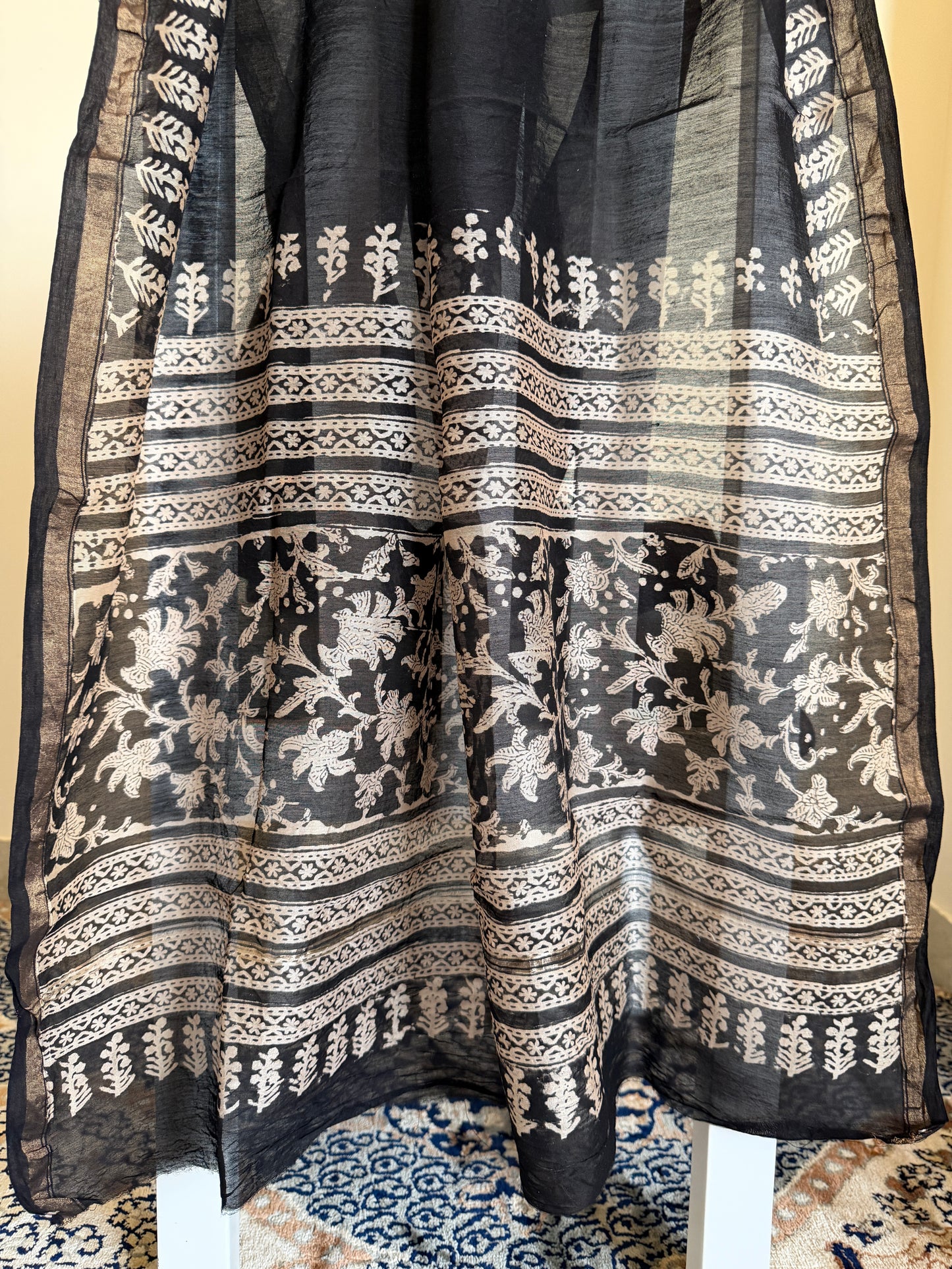 Chanderi Silk Unstitched 3 Piece Suit Set