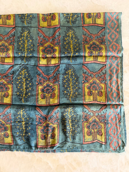 Tussar Modal Silk Suit Set with Nashpal Print
