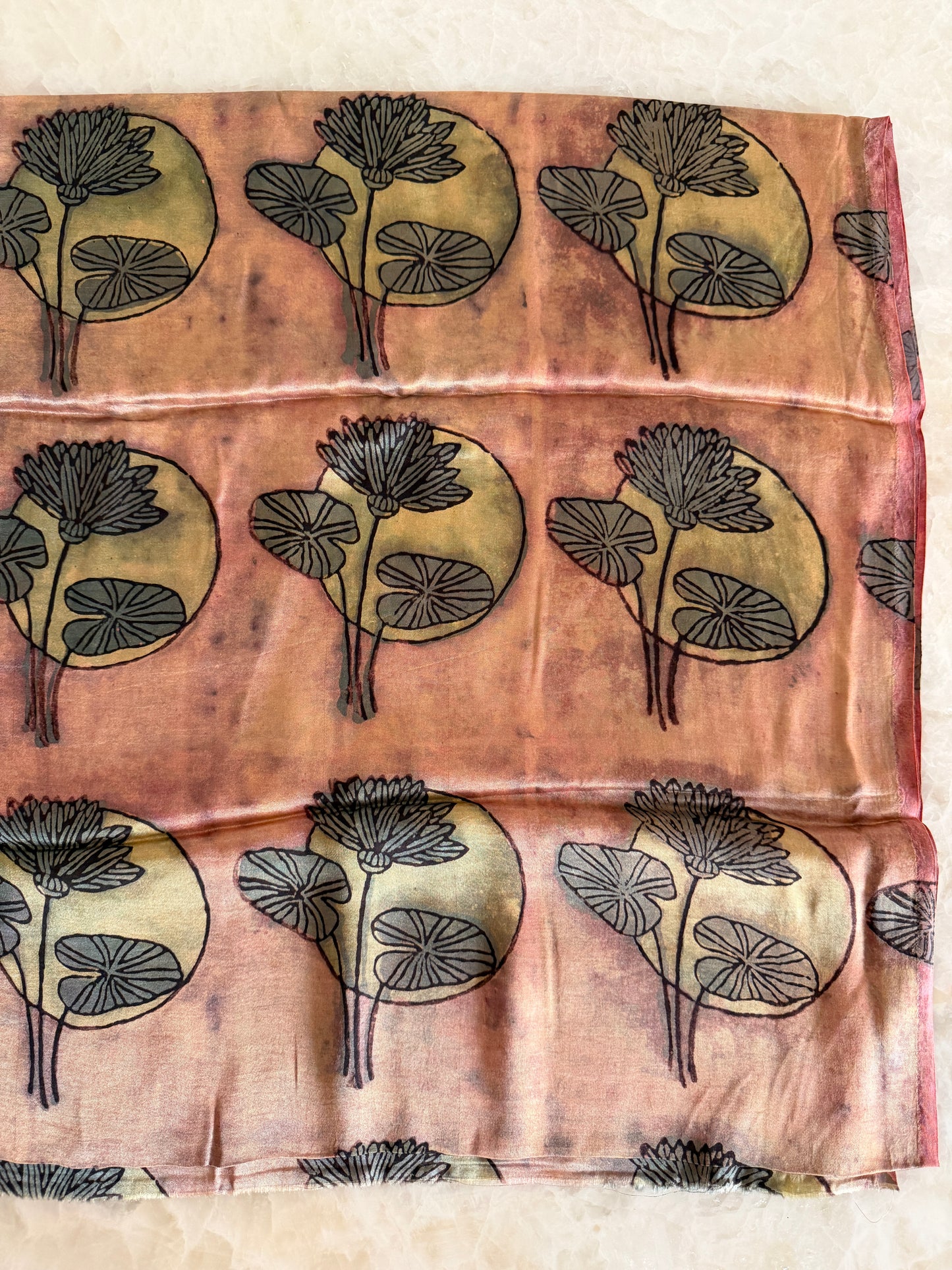 Tussar Modal Silk Suit Set with Nashpal Print