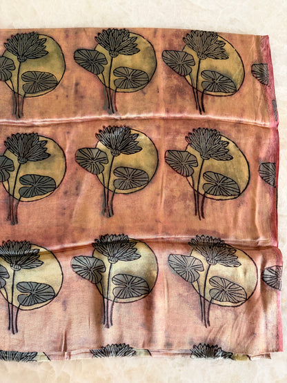 Tussar Modal Silk Suit Set with Nashpal Print