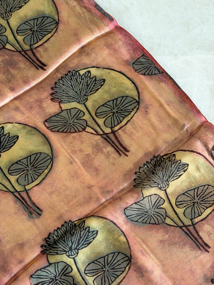 Tussar Modal Silk Suit Set with Nashpal Print