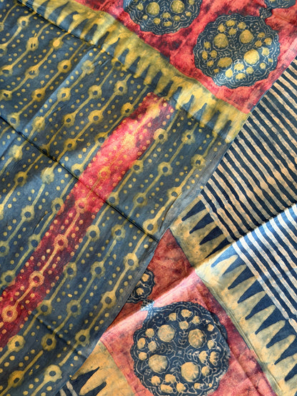 Tussar Modal Silk Suit Set with Nashpal Print