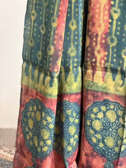 Tussar Modal Silk Suit Set with Nashpal Print