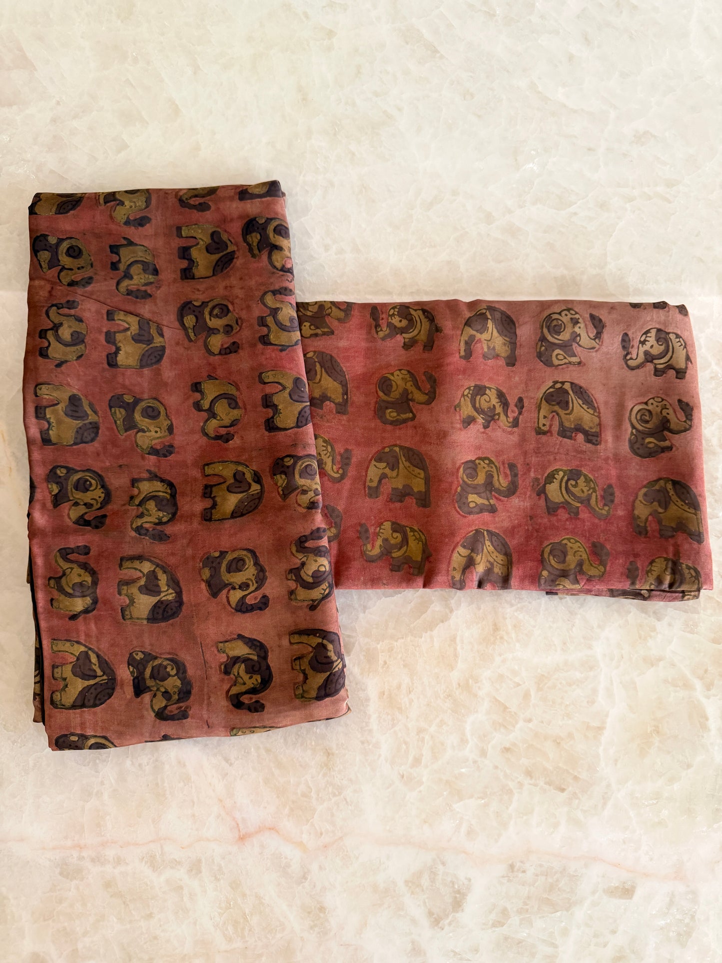 Tussar Modal Silk Suit Set with Nashpal Print