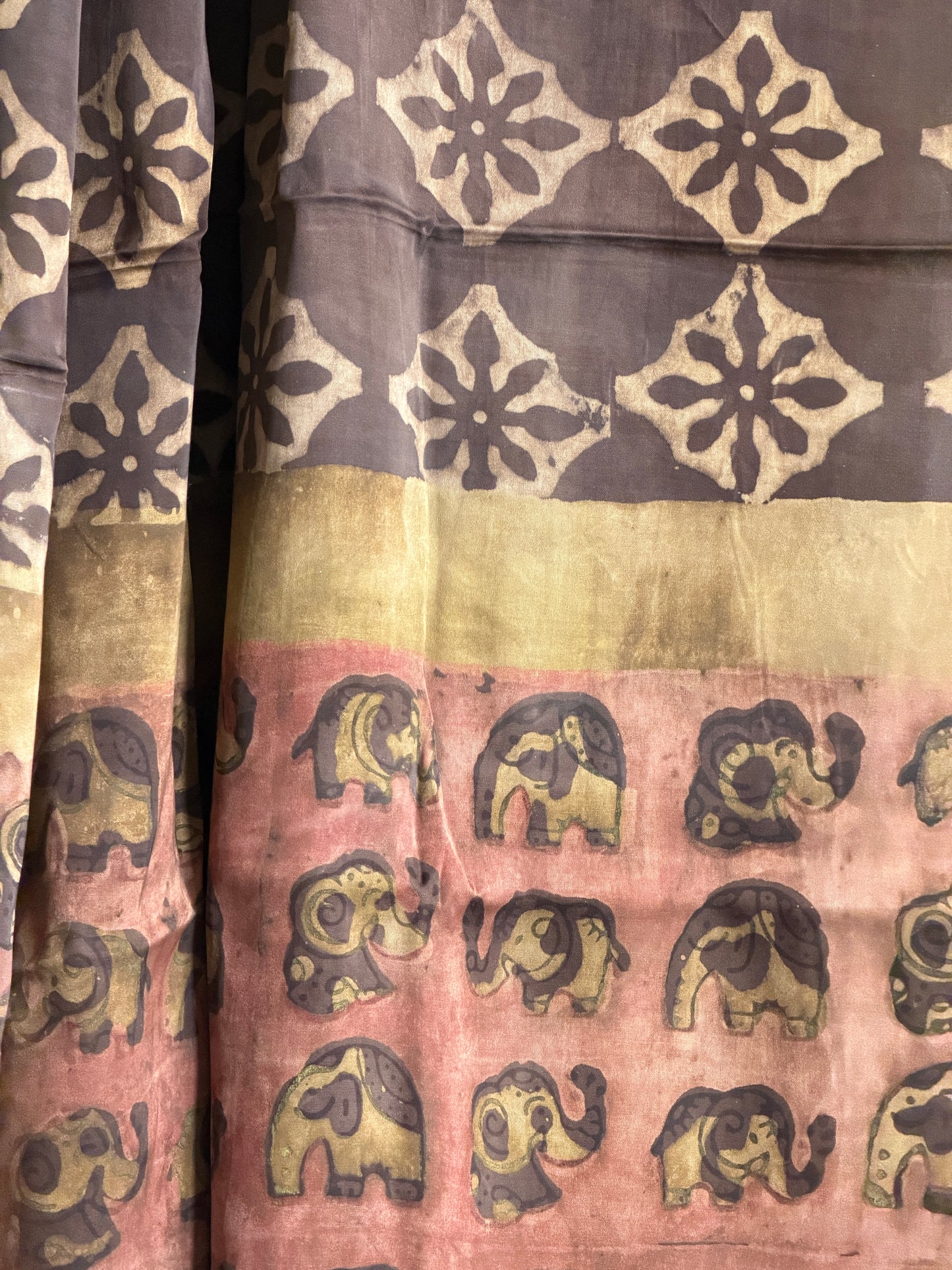 Tussar Modal Silk Suit Set with Nashpal Print