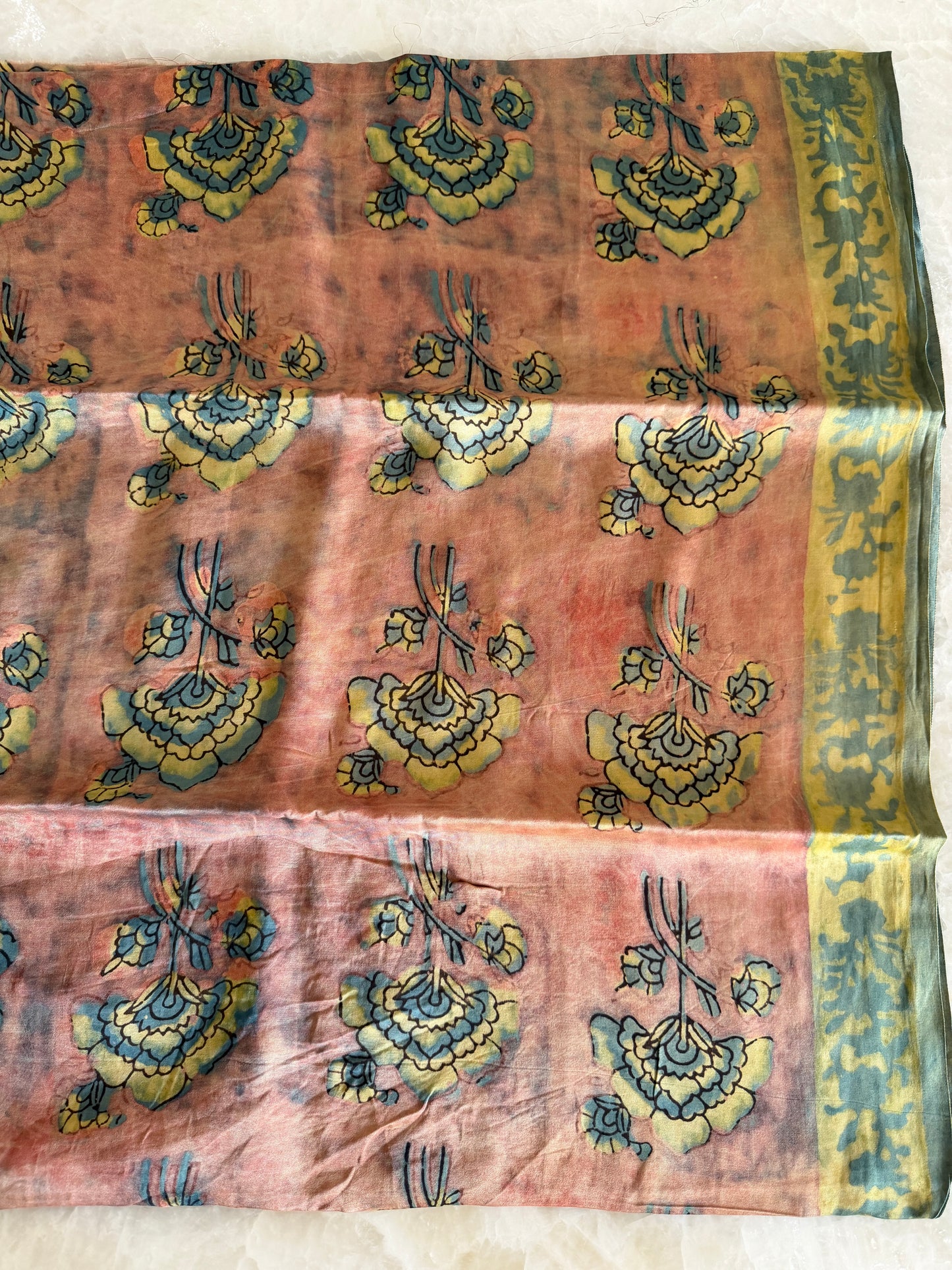 Tussar Modal Silk Suit Set with Nashpal Print