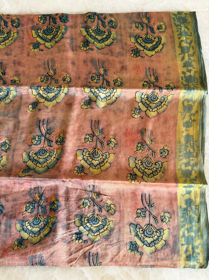 Tussar Modal Silk Suit Set with Nashpal Print