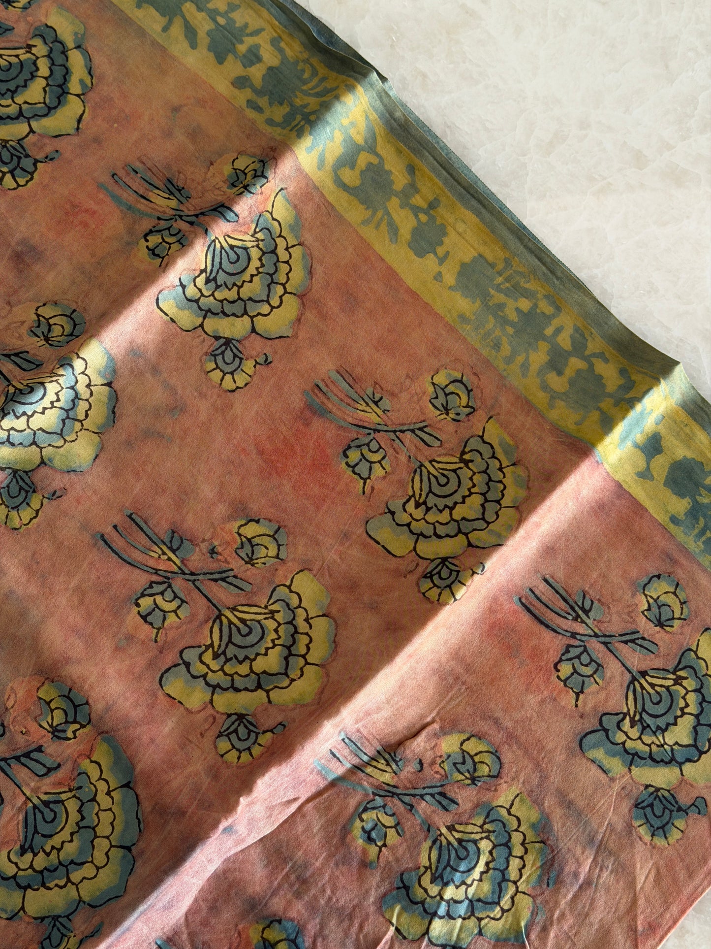 Tussar Modal Silk Suit Set with Nashpal Print