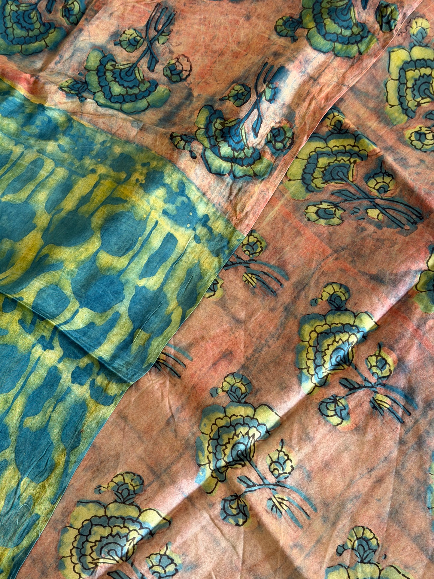 Tussar Modal Silk Suit Set with Nashpal Print