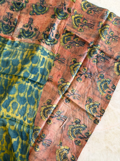 Tussar Modal Silk Suit Set with Nashpal Print