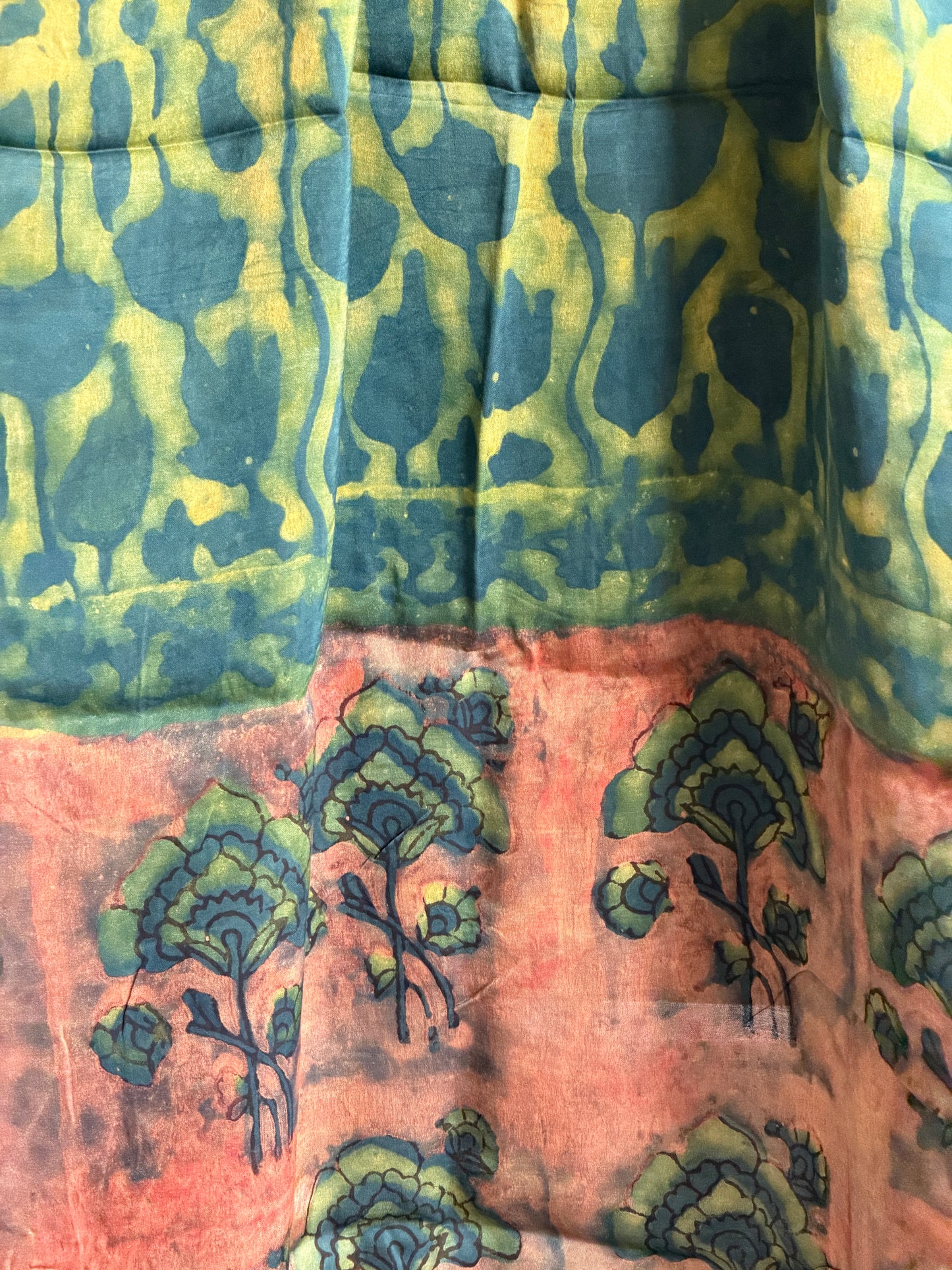 Tussar Modal Silk Suit Set with Nashpal Print
