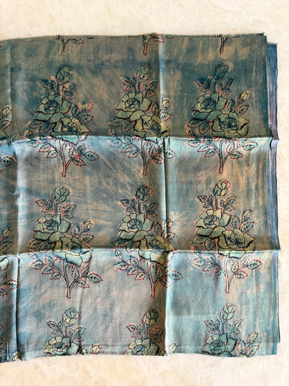 Tussar Modal Silk Suit Set with Nashpal Print