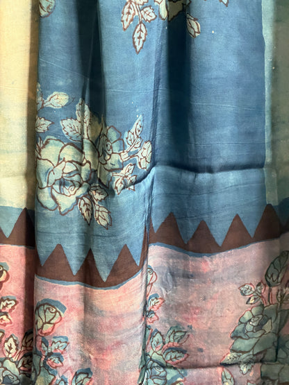 Tussar Modal Silk Suit Set with Nashpal Print