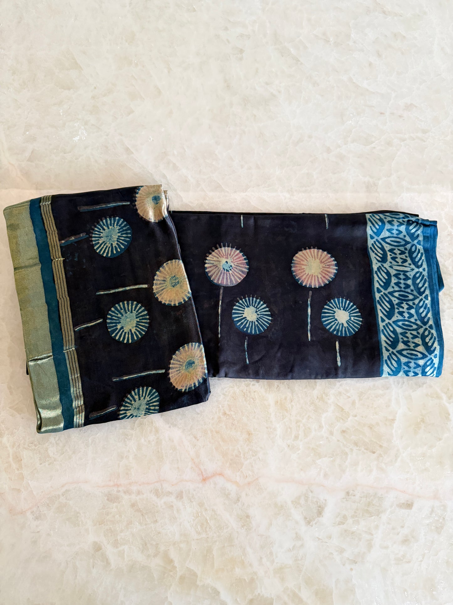 Tissue Modal Silk Suit Set with Nashpal Print