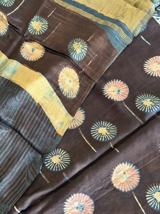 Tissue Modal Silk Suit Set with Nashpal Print