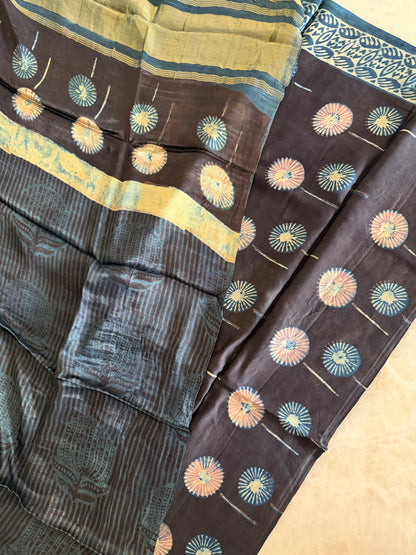 Tissue Modal Silk Suit Set with Nashpal Print