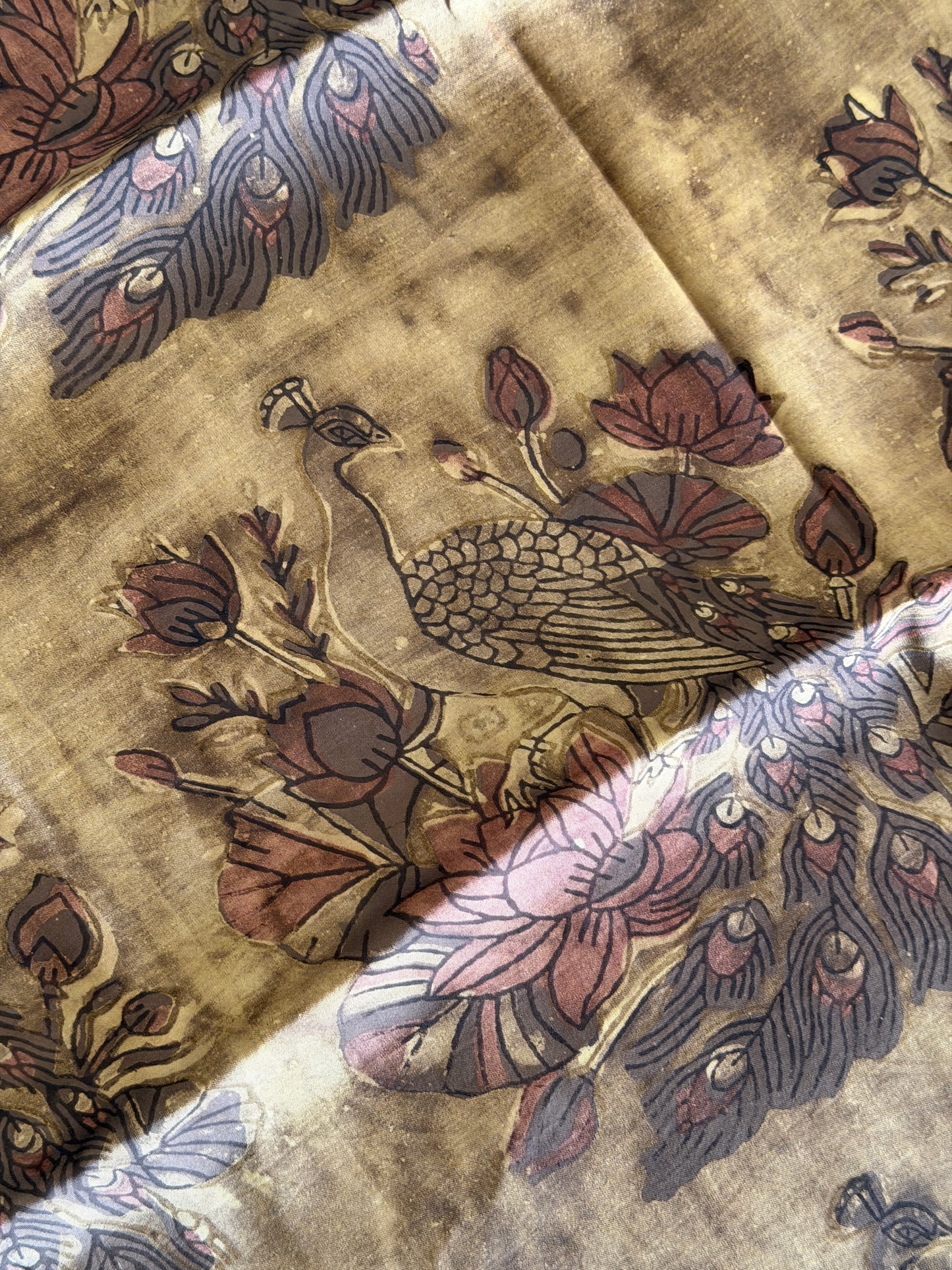 Tussar Modal Silk Suit Set with Nashpal Print