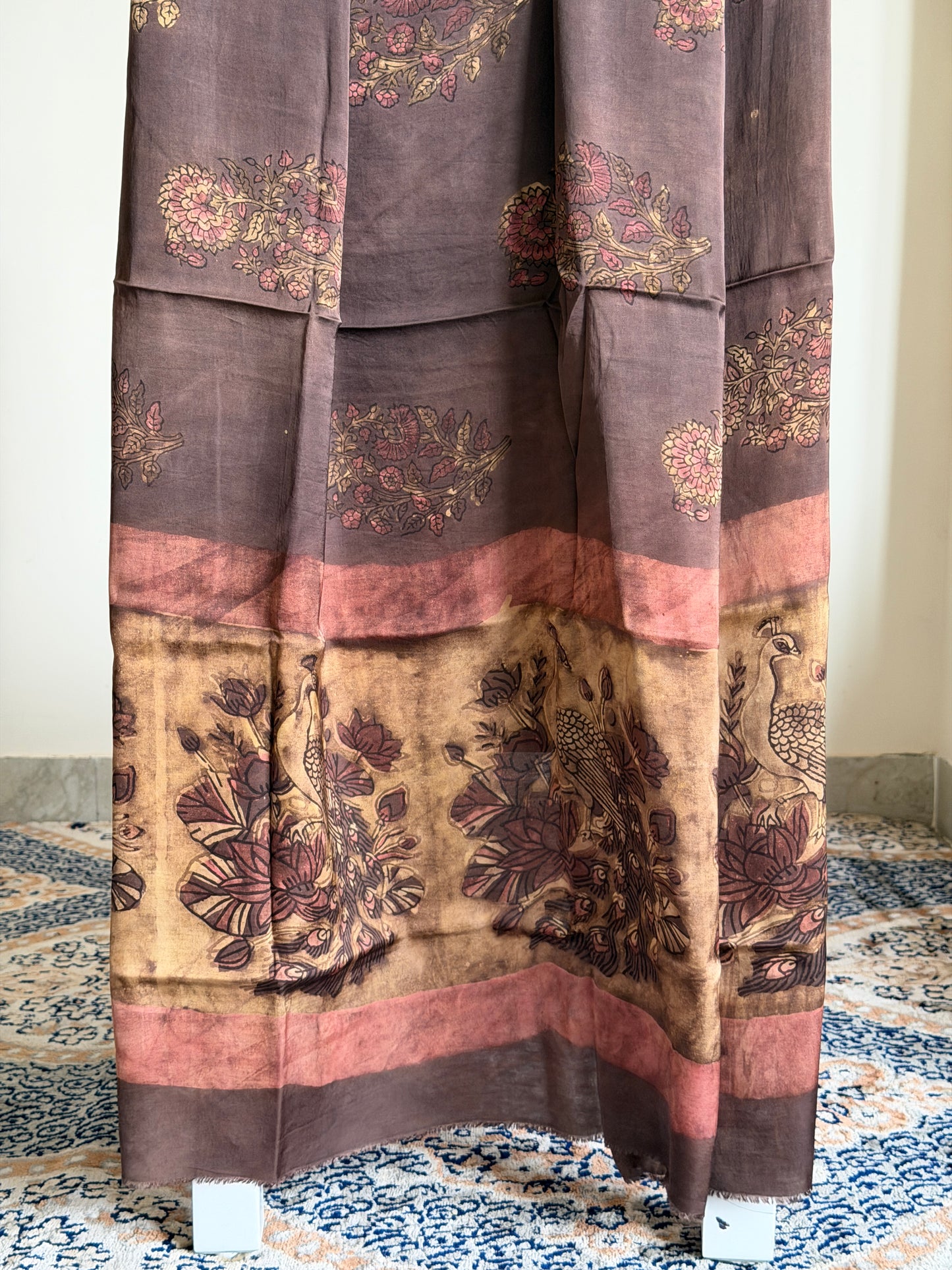 Tussar Modal Silk Suit Set with Nashpal Print