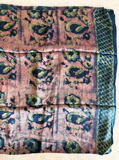 Tussar Modal Silk Suit Set with Nashpal Print