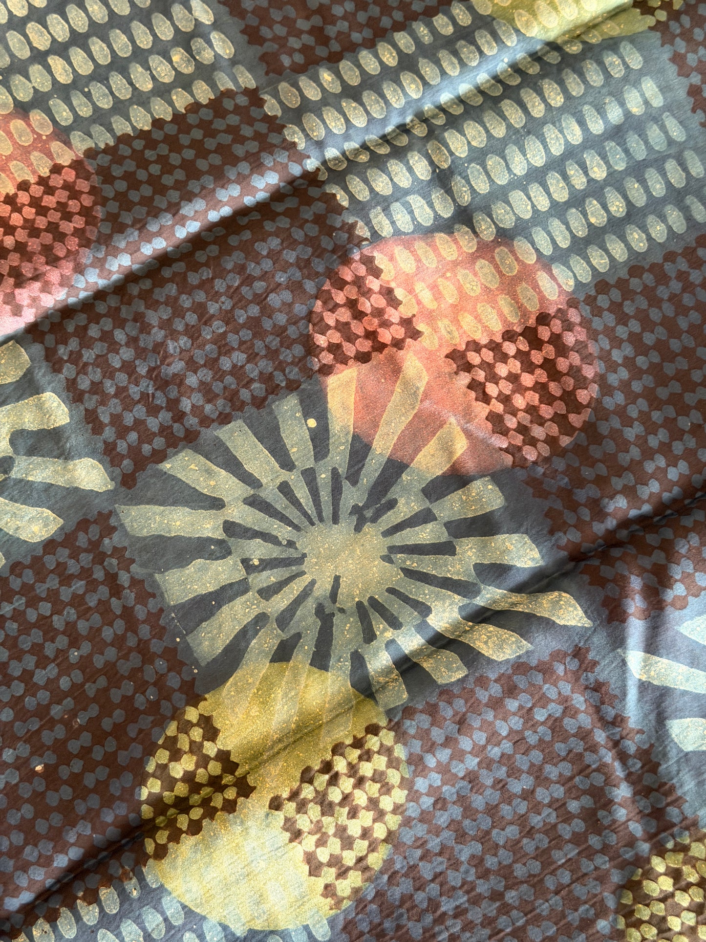 Tussar Modal Silk Suit Set with Nashpal Print