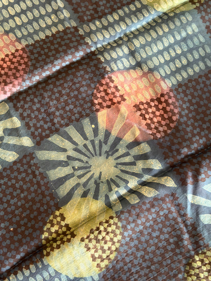 Tussar Modal Silk Suit Set with Nashpal Print