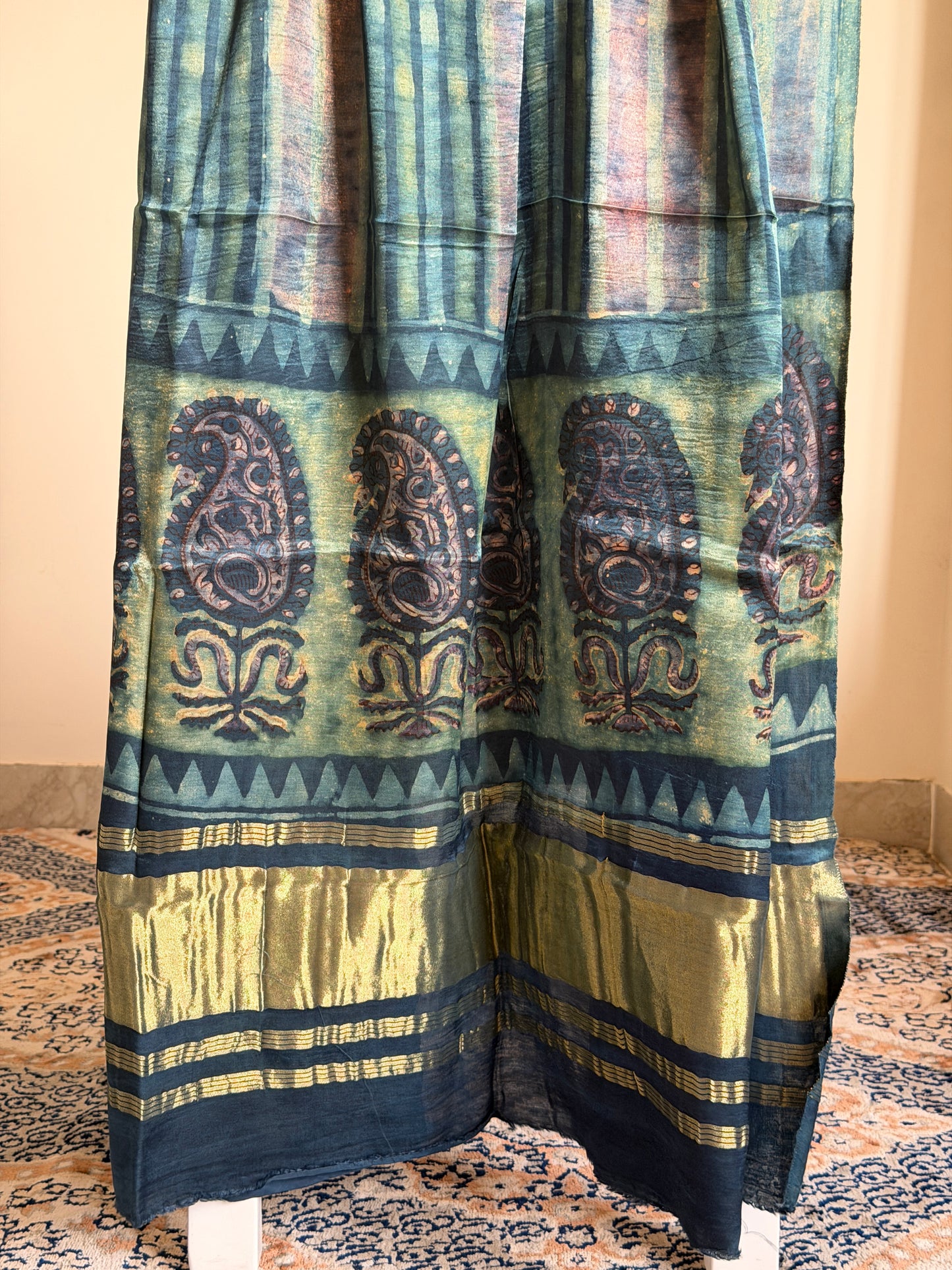Tissue Modal Silk Suit Set with Nashpal Print