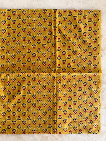 Ajrakh Suit Set with Appliqué Patchwork Dupatta