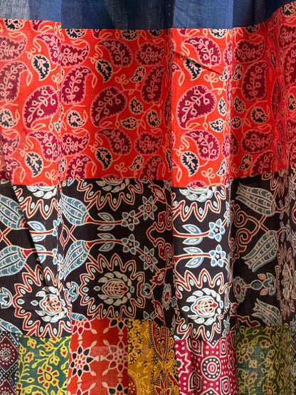 Ajrakh Suit Set with Appliqué Patchwork Dupatta