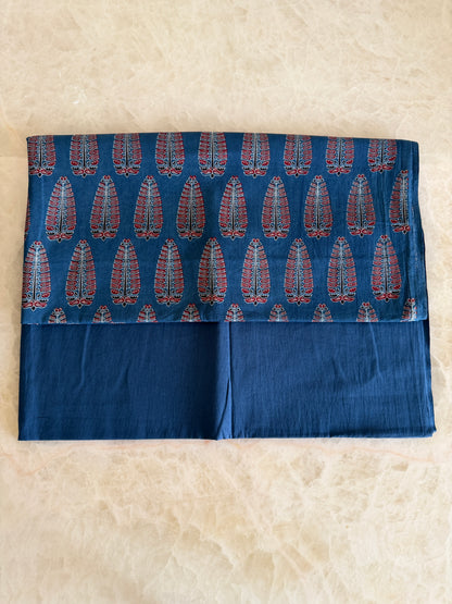 Ajrakh Suit Set with Appliqué Patchwork Dupatta