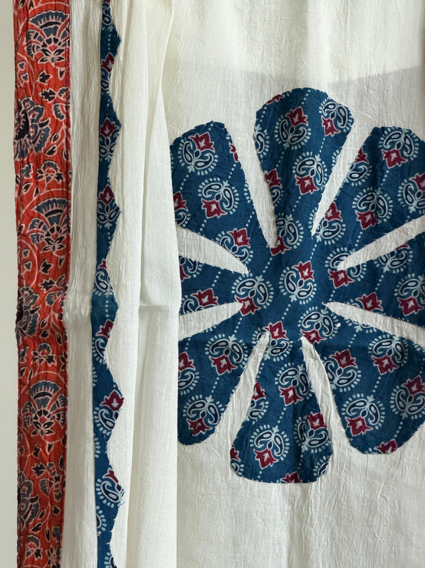 Ajrakh Suit Set with Appliqué Patchwork Dupatta