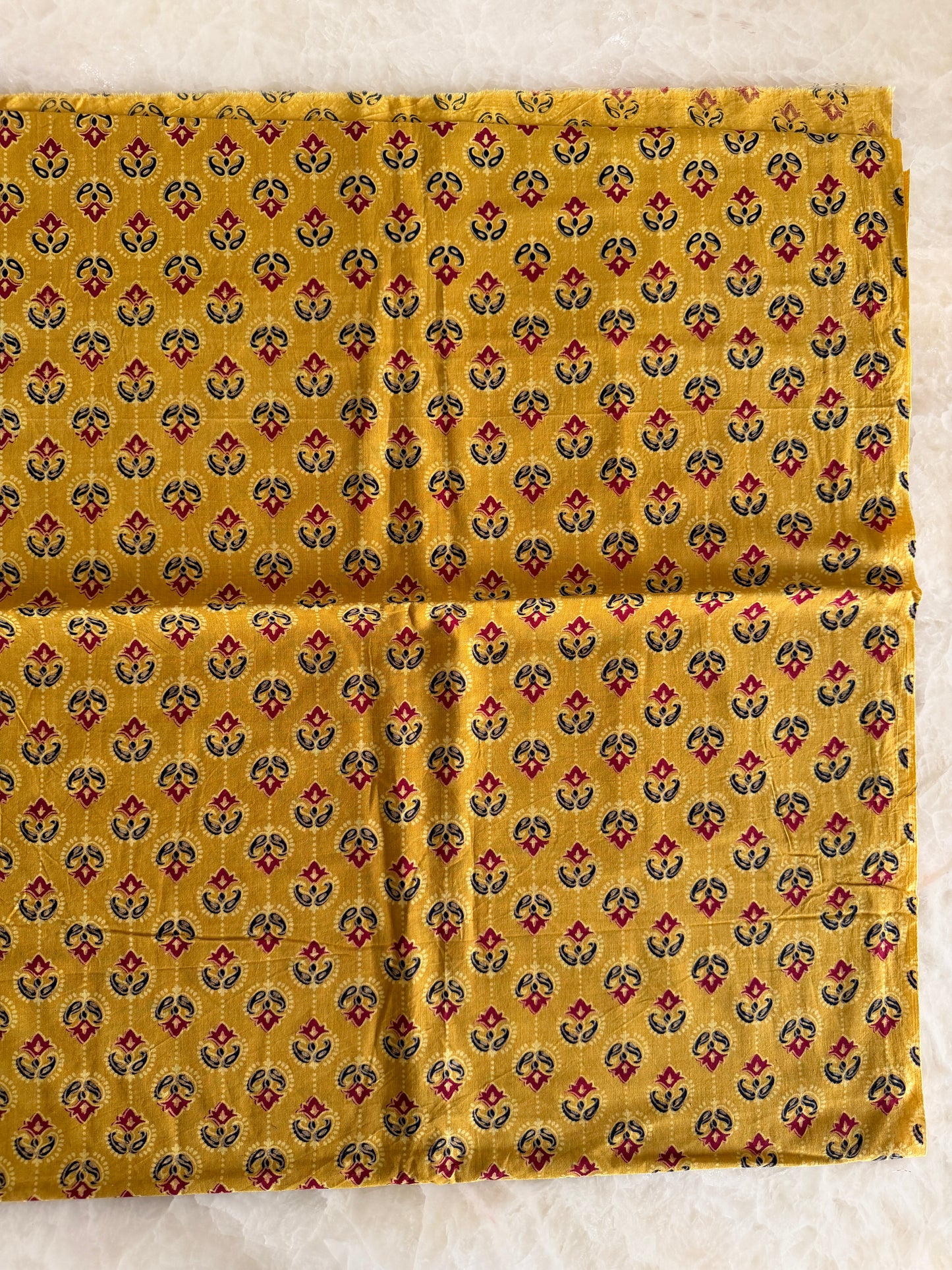 Ajrakh Suit Set with Appliqué Patchwork Dupatta