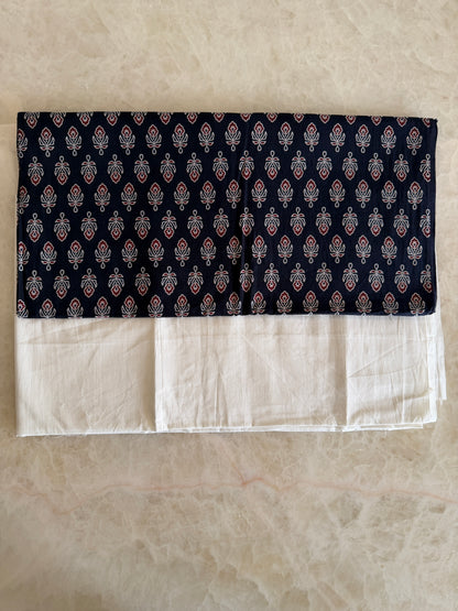 Ajrakh Suit Set with Appliqué Patchwork Dupatta