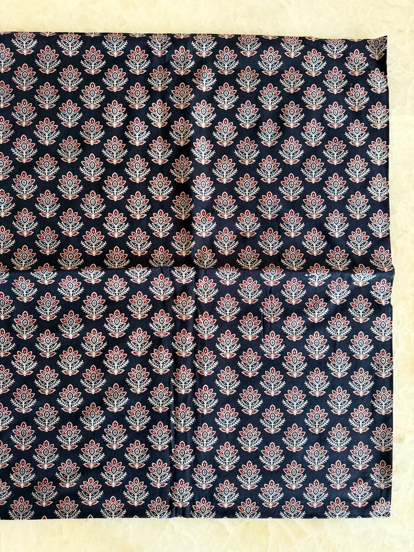 Ajrakh Suit Set with Appliqué Patchwork Dupatta