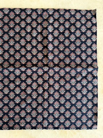 Ajrakh Suit Set with Appliqué Patchwork Dupatta