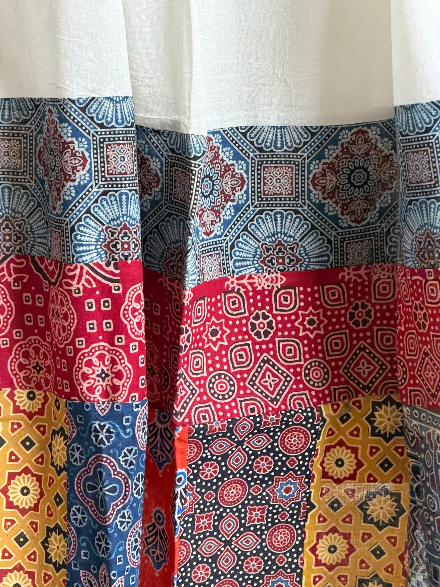 Ajrakh Suit Set with Appliqué Patchwork Dupatta