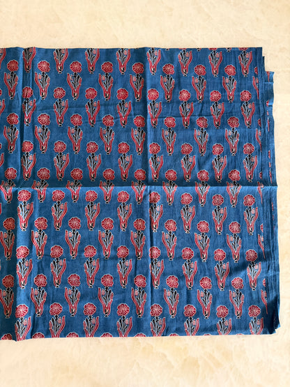 Ajrakh Suit Set with Appliqué Patchwork Dupatta