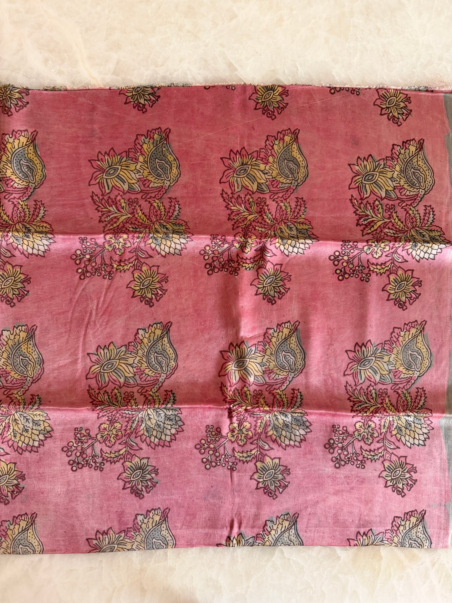 Tussar Modal Silk Suit Set with Nashpal Print