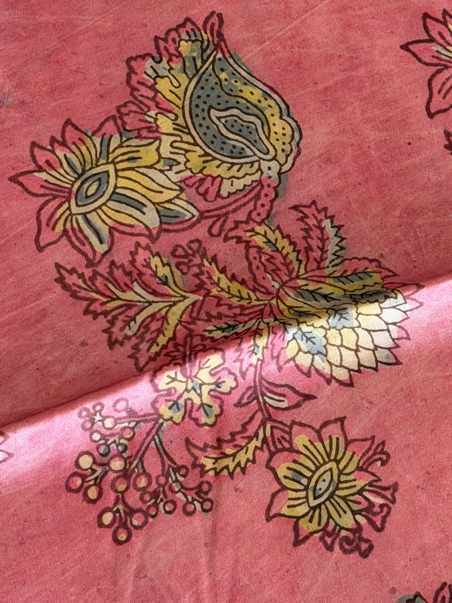 Tussar Modal Silk Suit Set with Nashpal Print