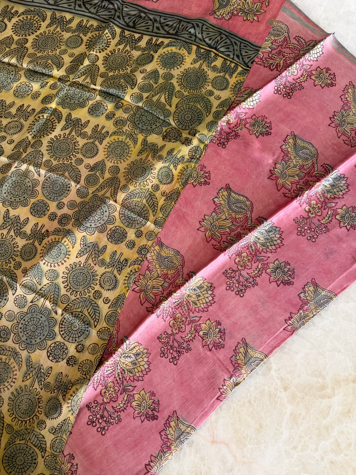 Tussar Modal Silk Suit Set with Nashpal Print