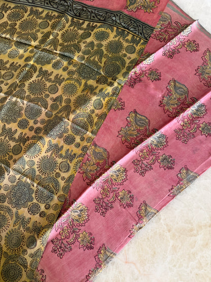 Tussar Modal Silk Suit Set with Nashpal Print