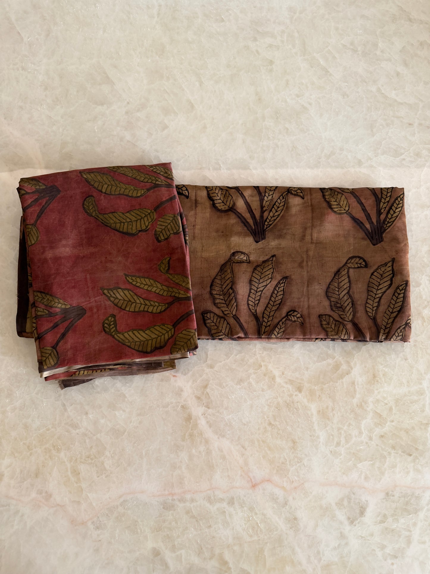 Tussar Modal Silk Suit Set with Nashpal Print