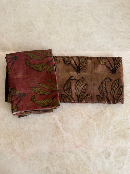 Tussar Modal Silk Suit Set with Nashpal Print