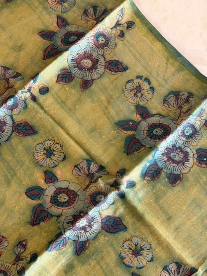 Tussar Modal Silk Suit Set with Nashpal Print