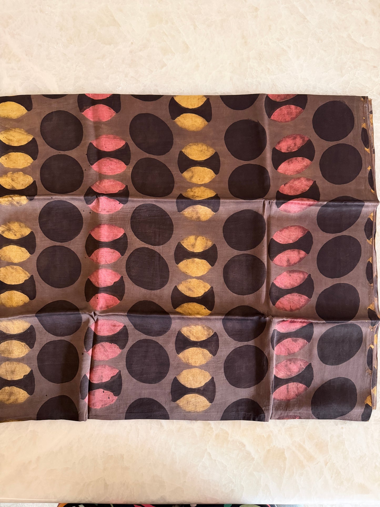 Tussar Modal Silk Suit Set with Nashpal Print