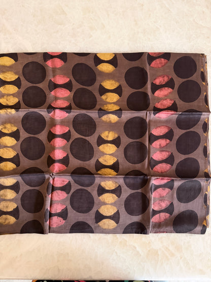 Tussar Modal Silk Suit Set with Nashpal Print