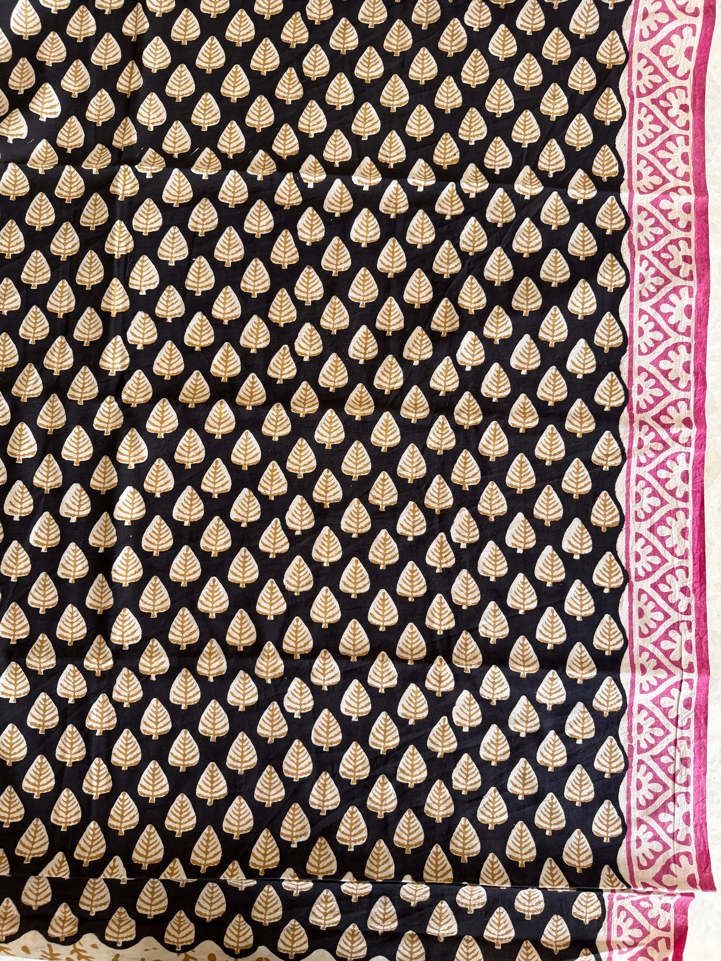 Pure Cotton Hand Block Printed Suit Set with Mulmul Dupatta