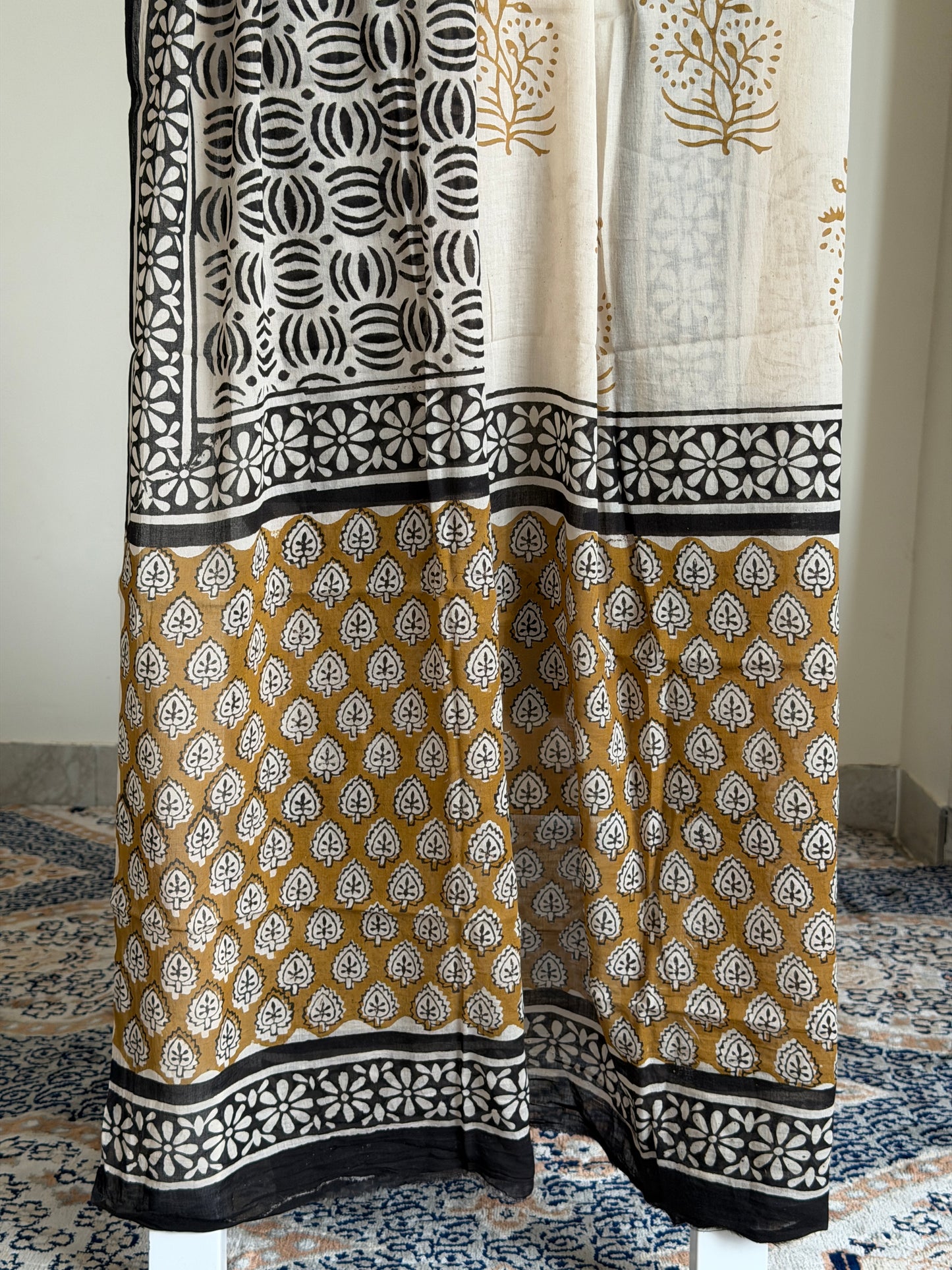 Pure Cotton Hand Block Printed Suit Set with Mulmul Dupatta
